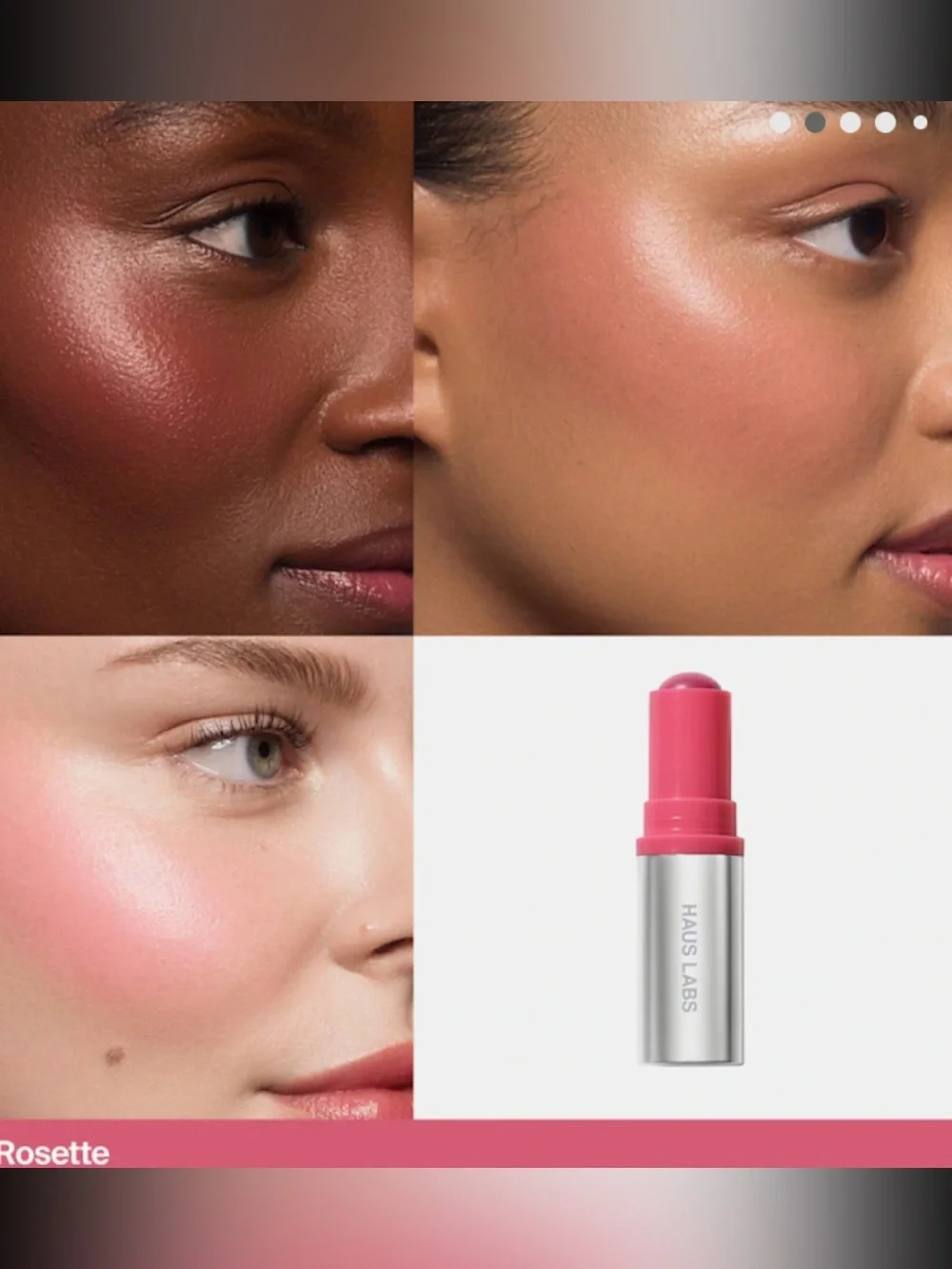HAUS LABS Color Fuse Longwear Hydrating Glassy Lip + Cheek Blush Balm Stick